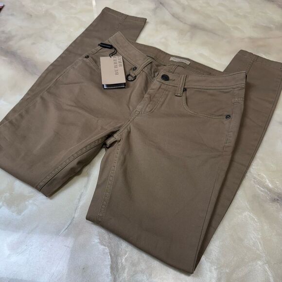 Burberry Britt Westbourne Skinny Crop Tan Pants 26 NWT - Picture 1 of 10